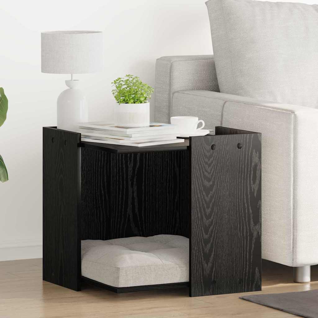 Kissan Hiekka-Aitaus Musta Tammi 53 X 53 X 51 Cm Tekninen Puu