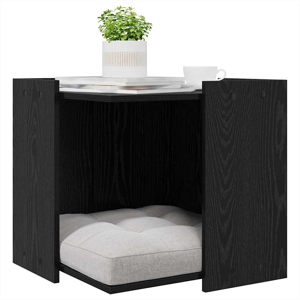 Kissan Hiekka-Aitaus Musta Tammi 53 X 53 X 51 Cm Tekninen Puu