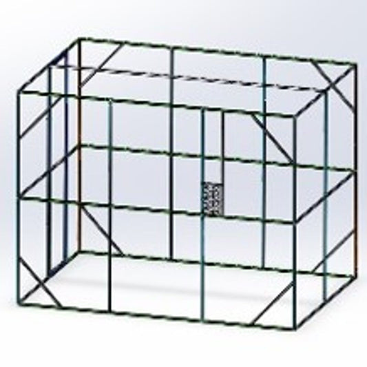 Lintuhäkkinen Anthracite 302X208X214 Cm Teräs