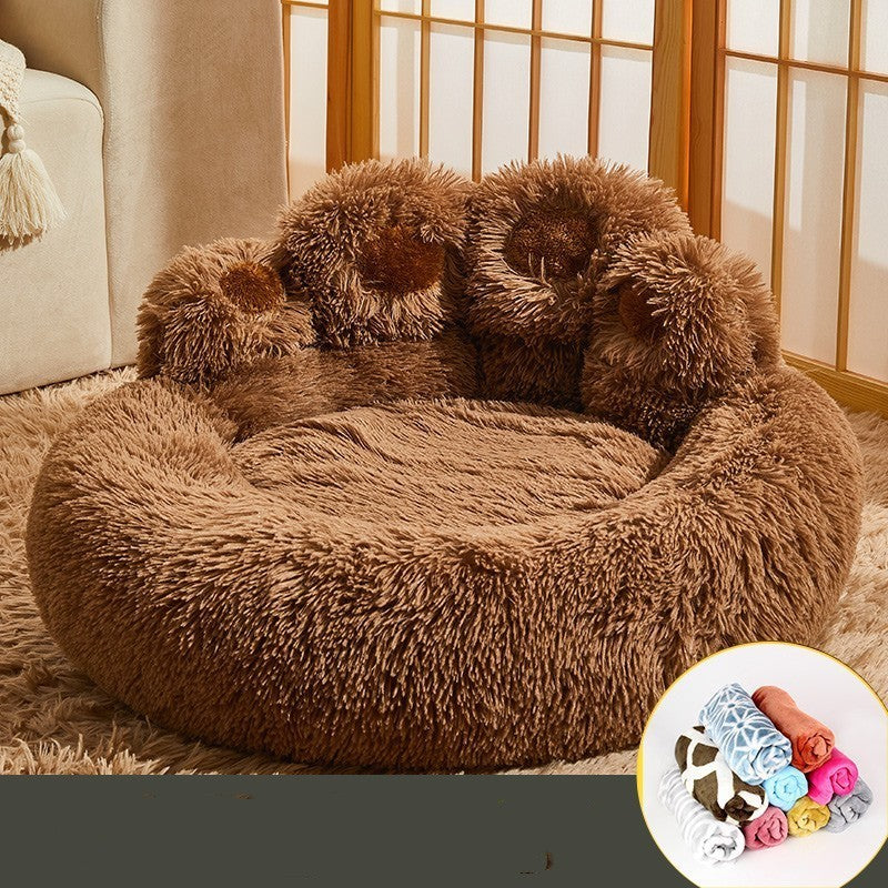 Kennel Lämmin Medium Large Dog Corgi Kultainennoutaja Bed Fleecevuorattu sohvapatja